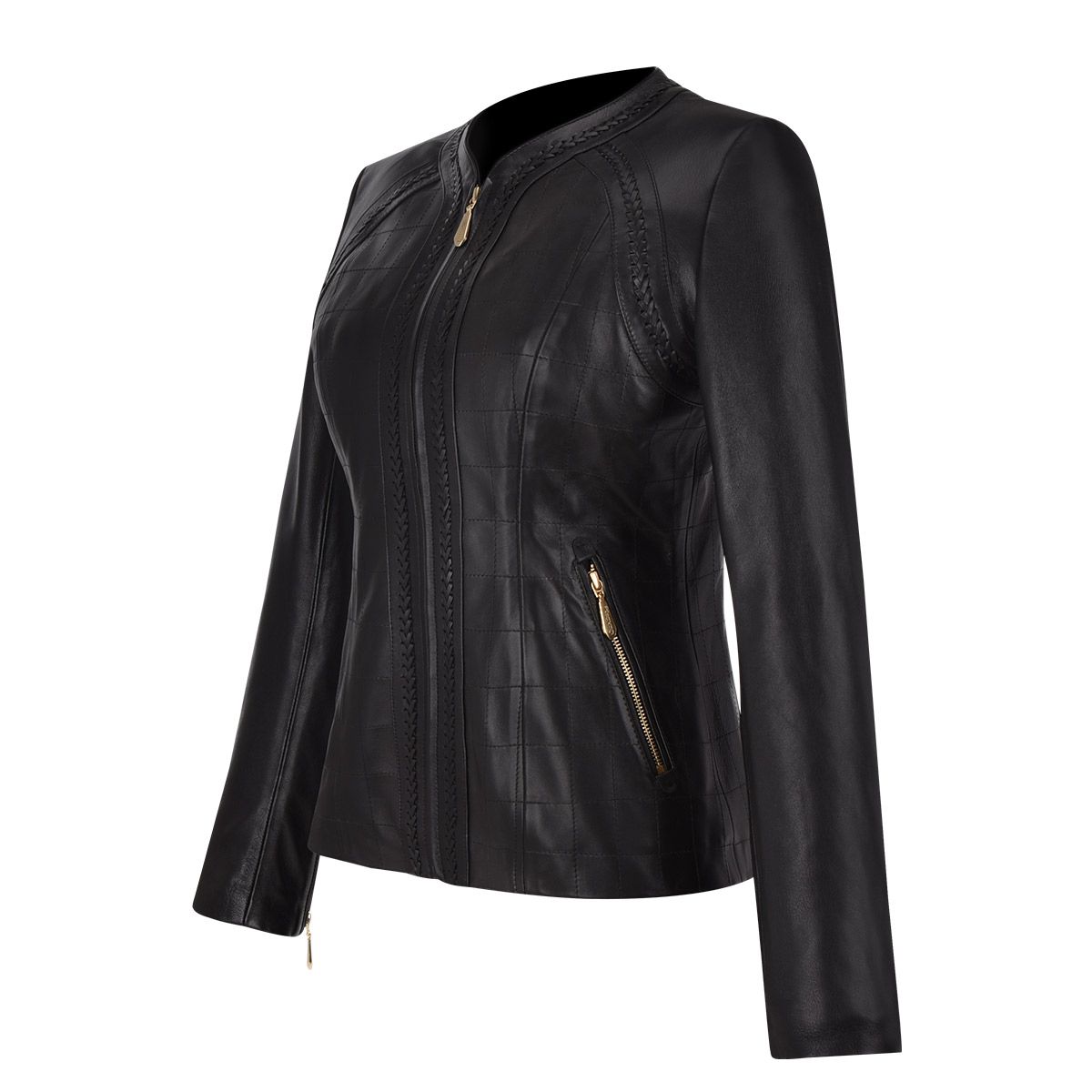 M275BOB - Cuadra black western fashion lambskin leather jacket for women-Kuet.us