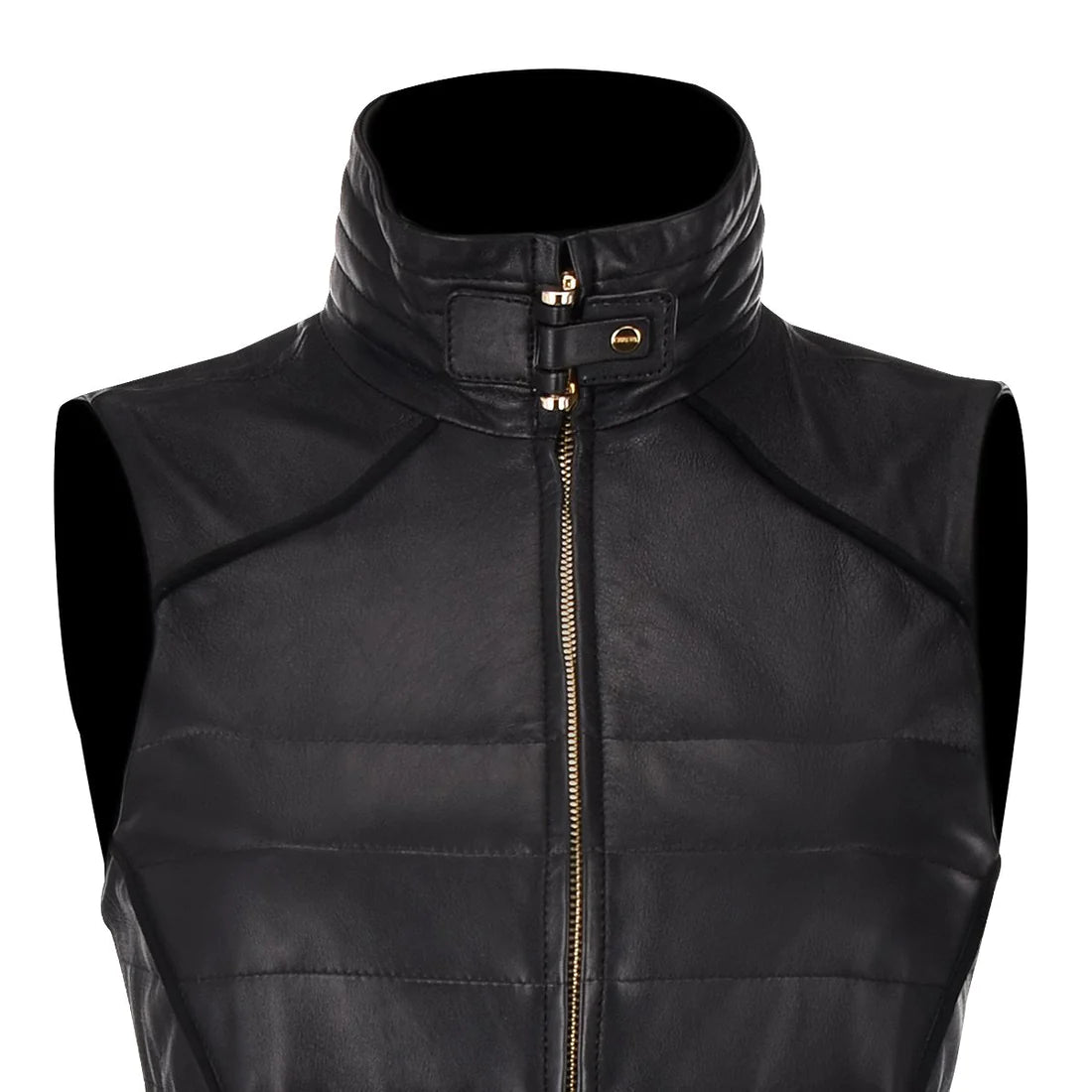 M276BOA - Cuadra black western soft lambskin vest for women