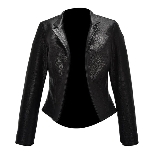 M280BOB - Cuadra black dress casual fashion leather jacket for women