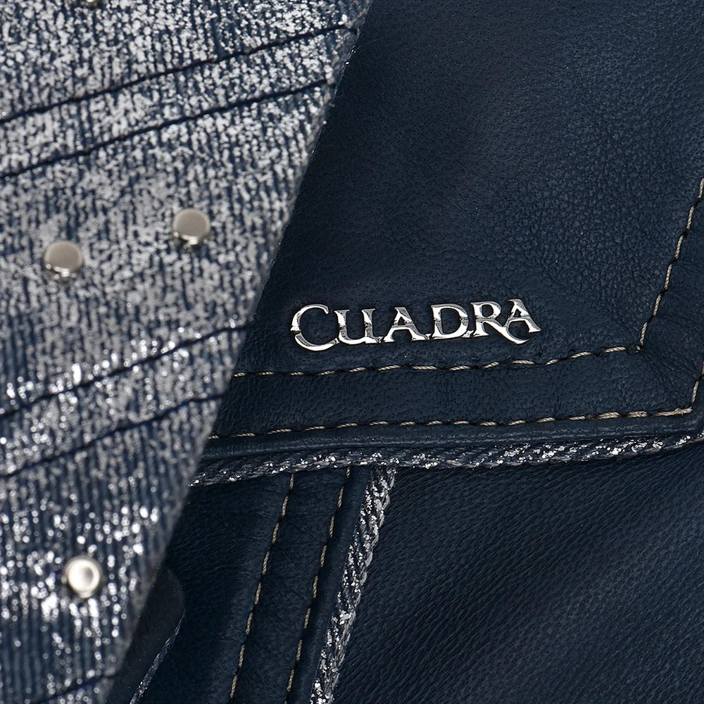 M331BOB - Cuadra Blue quilted lambskin vest for women