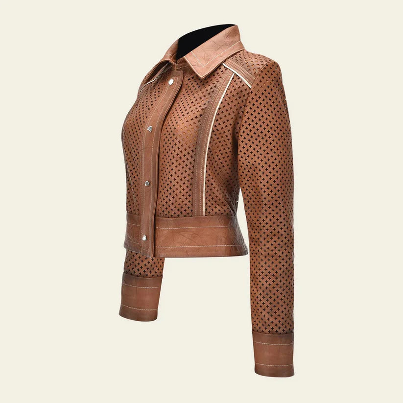 M335BOB - Cuadra honey western lambskin camisole for women