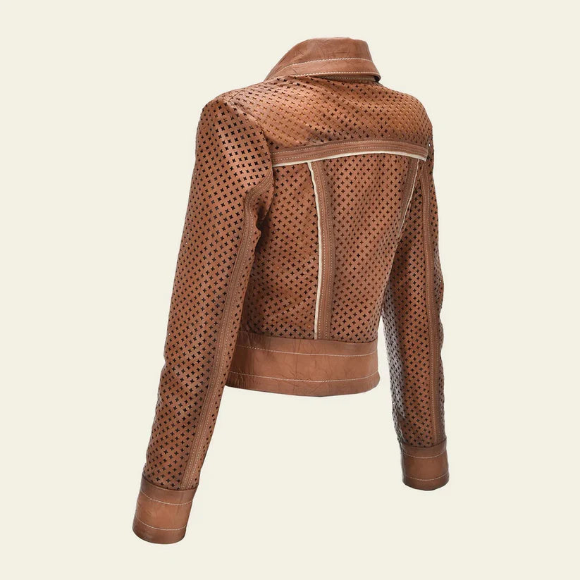 M335BOB - Cuadra honey western lambskin camisole for women