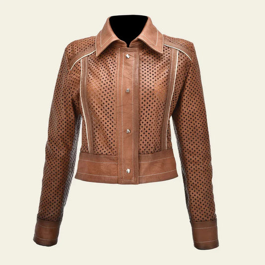 M335BOB - Cuadra honey western fashion lambskin leather camisole for women