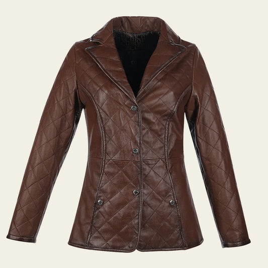 M347BOB - Cuadra brown western fashion lambskin leather jacket for women