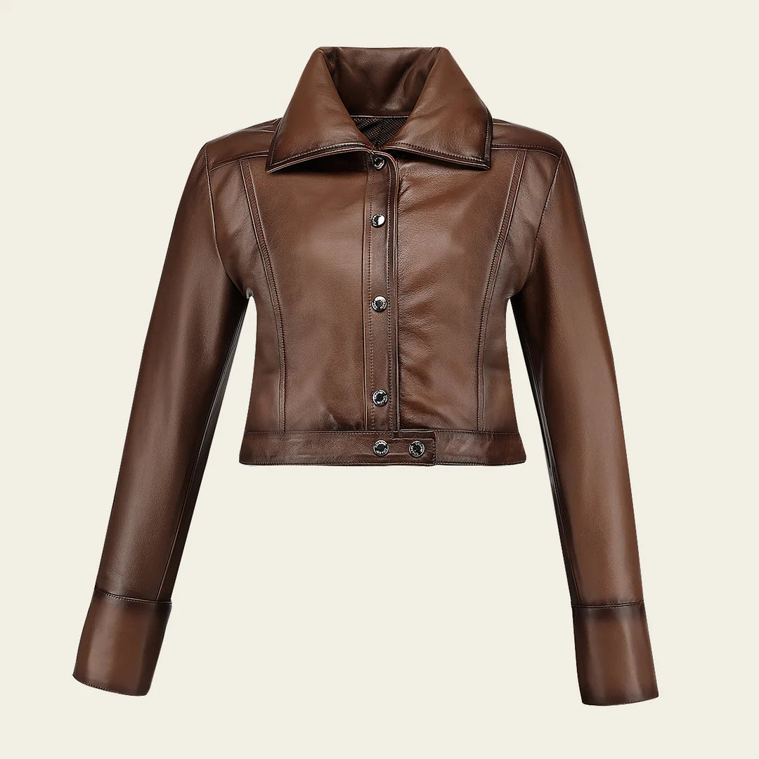 M369BOB - Cuadra honey dress leather jacket for women