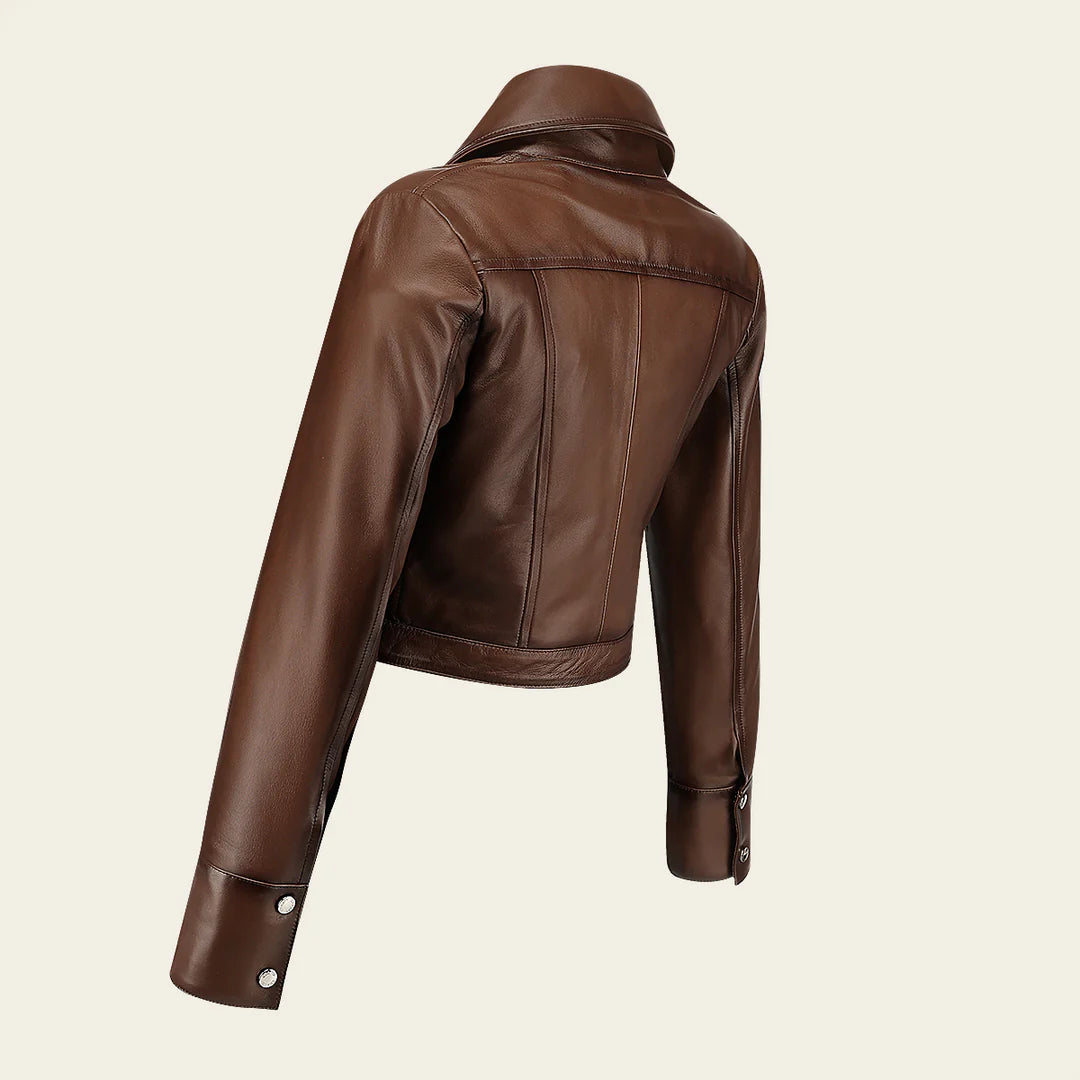 M369BOB - Cuadra honey dress leather jacket for women