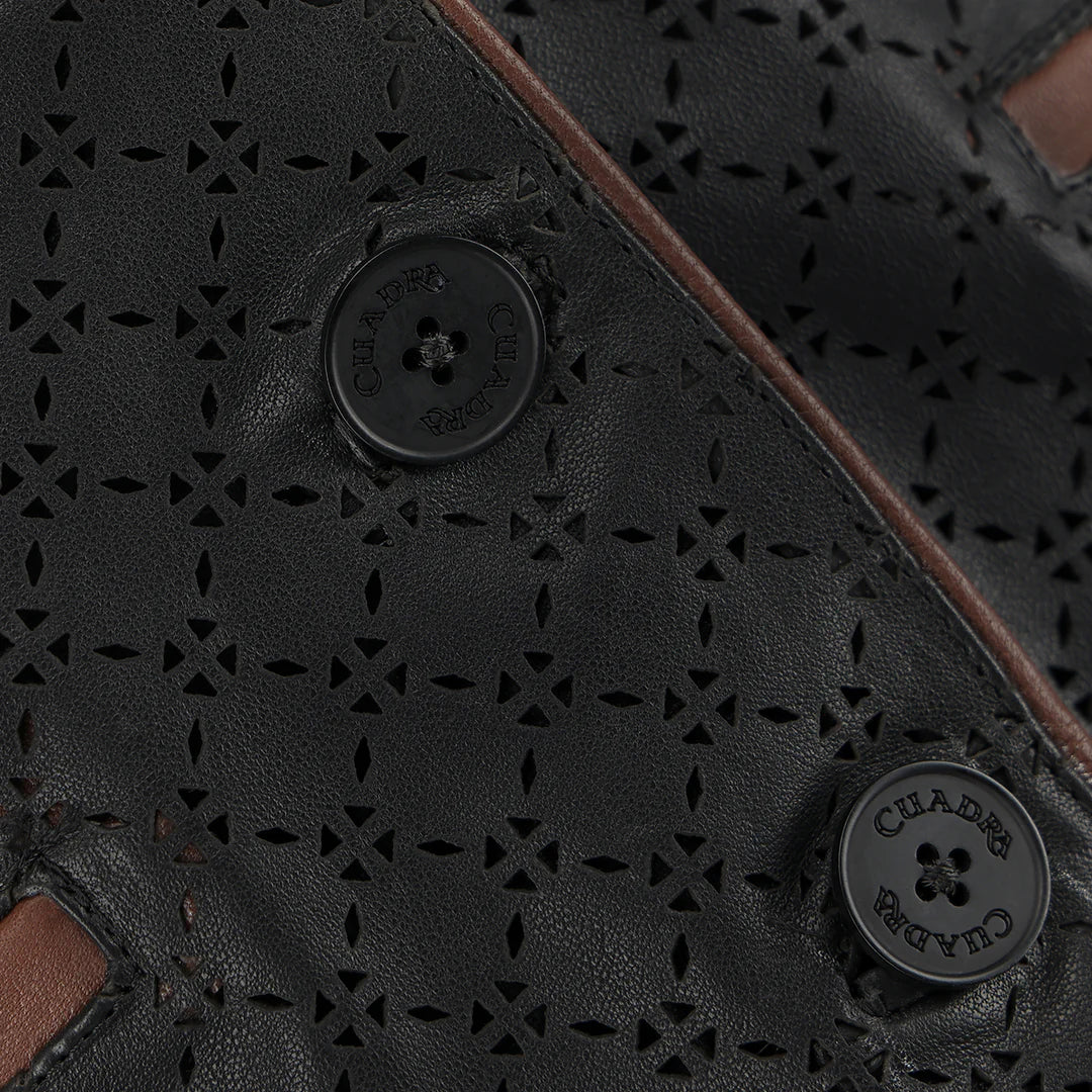 M371BOC - Cuadra black western fashion leather vest for women