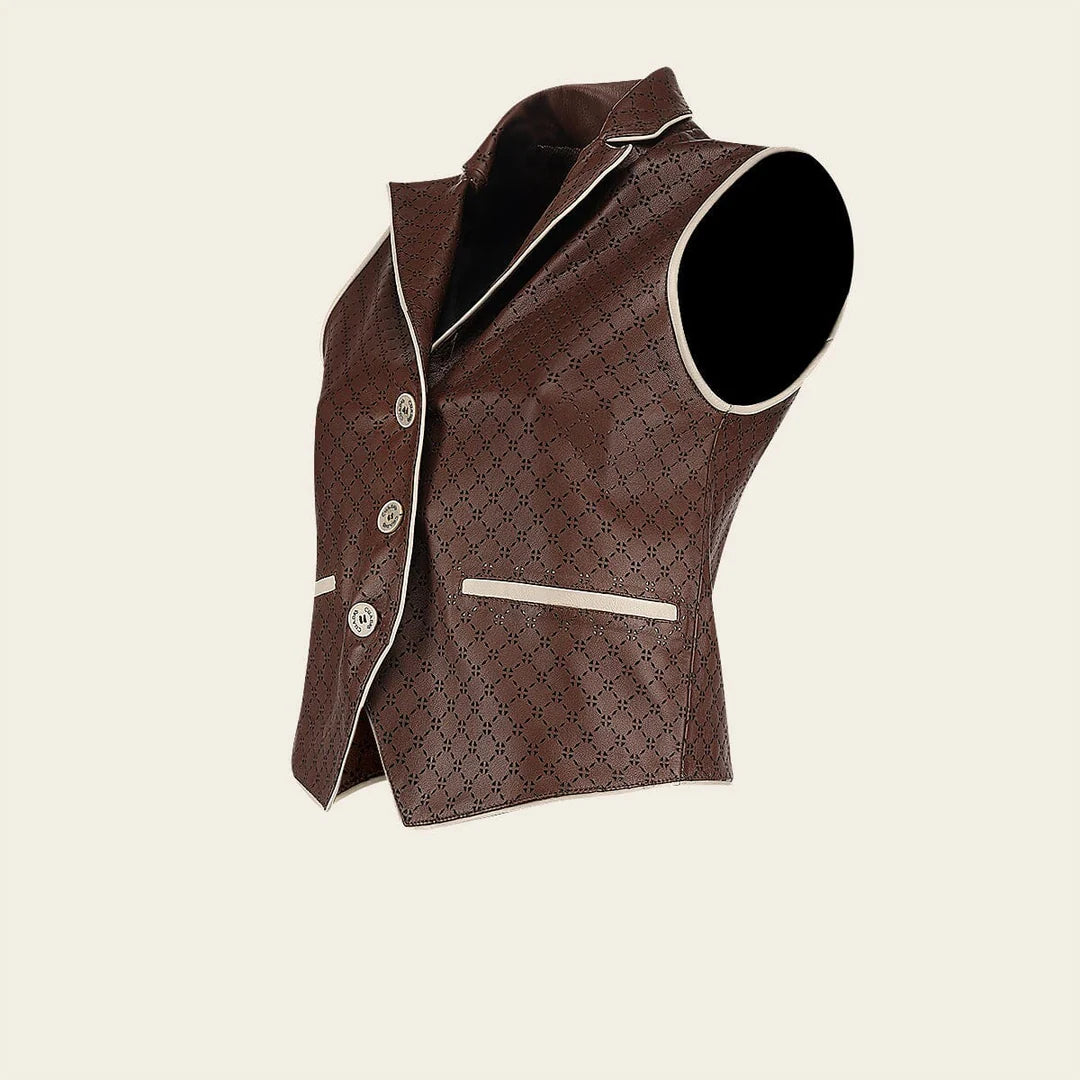 M371COC - Cuadra honey dress casual fashion leather jacket for women