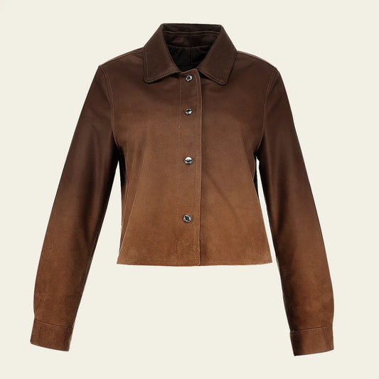 M374BOB - Cuadra honey dress casual fashion leather jacket for women