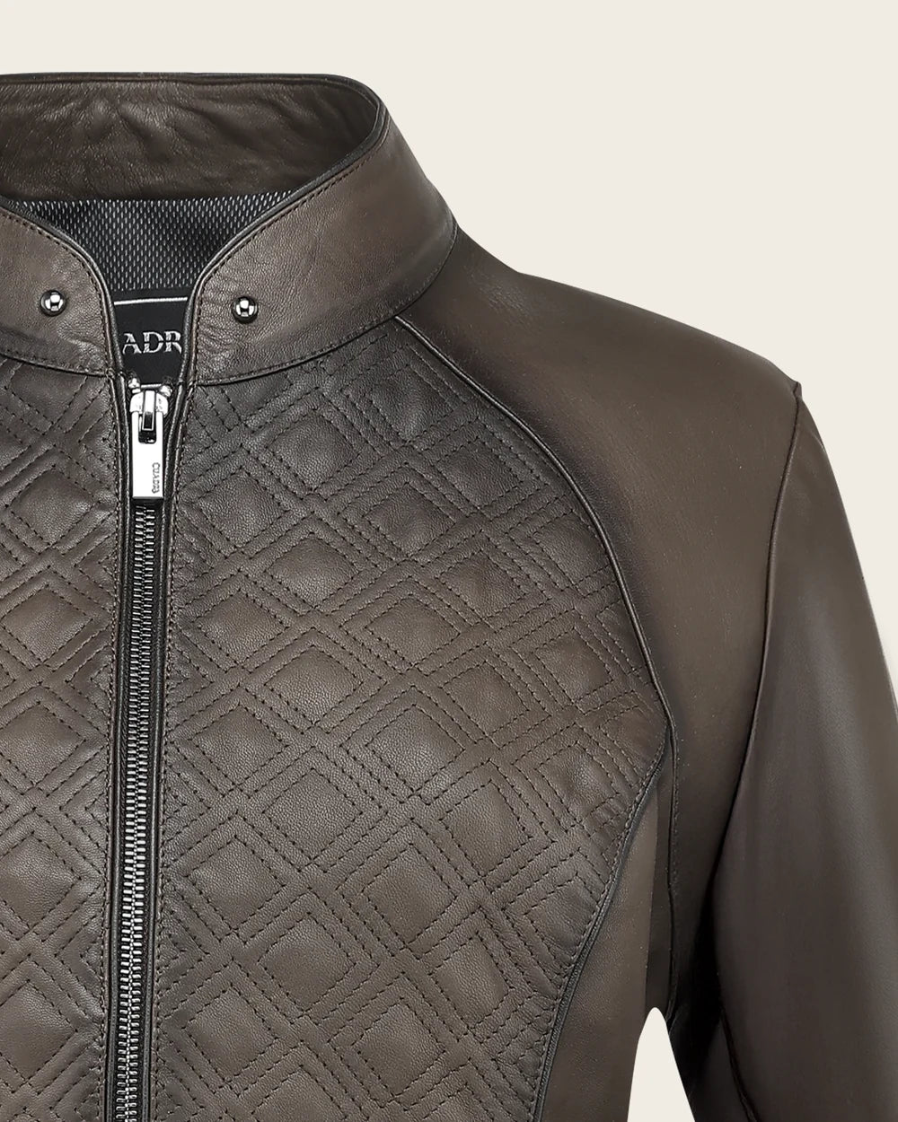 M386BOB - Cuadra Honey Quilted Ovine Leather Moto Jacket for Women