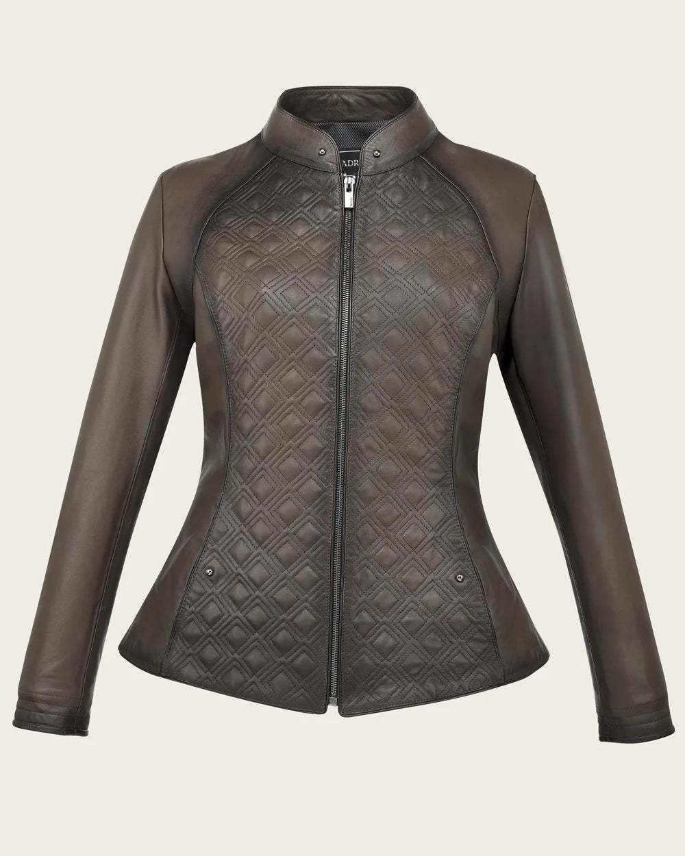 M386BOB - Cuadra Honey Quilted Ovine Leather Moto Jacket for Women
