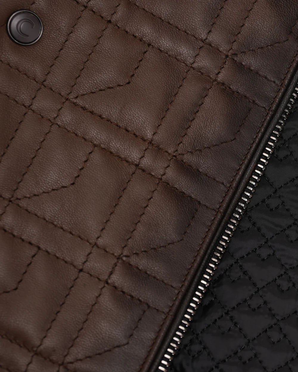 M391BOB - Cuadra Brown Reversible Quilted Leather Vest for Women