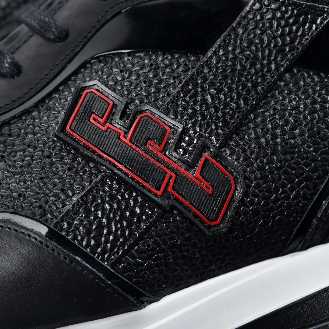 Cuadra black casual fashion cowhide leather sneakers for men