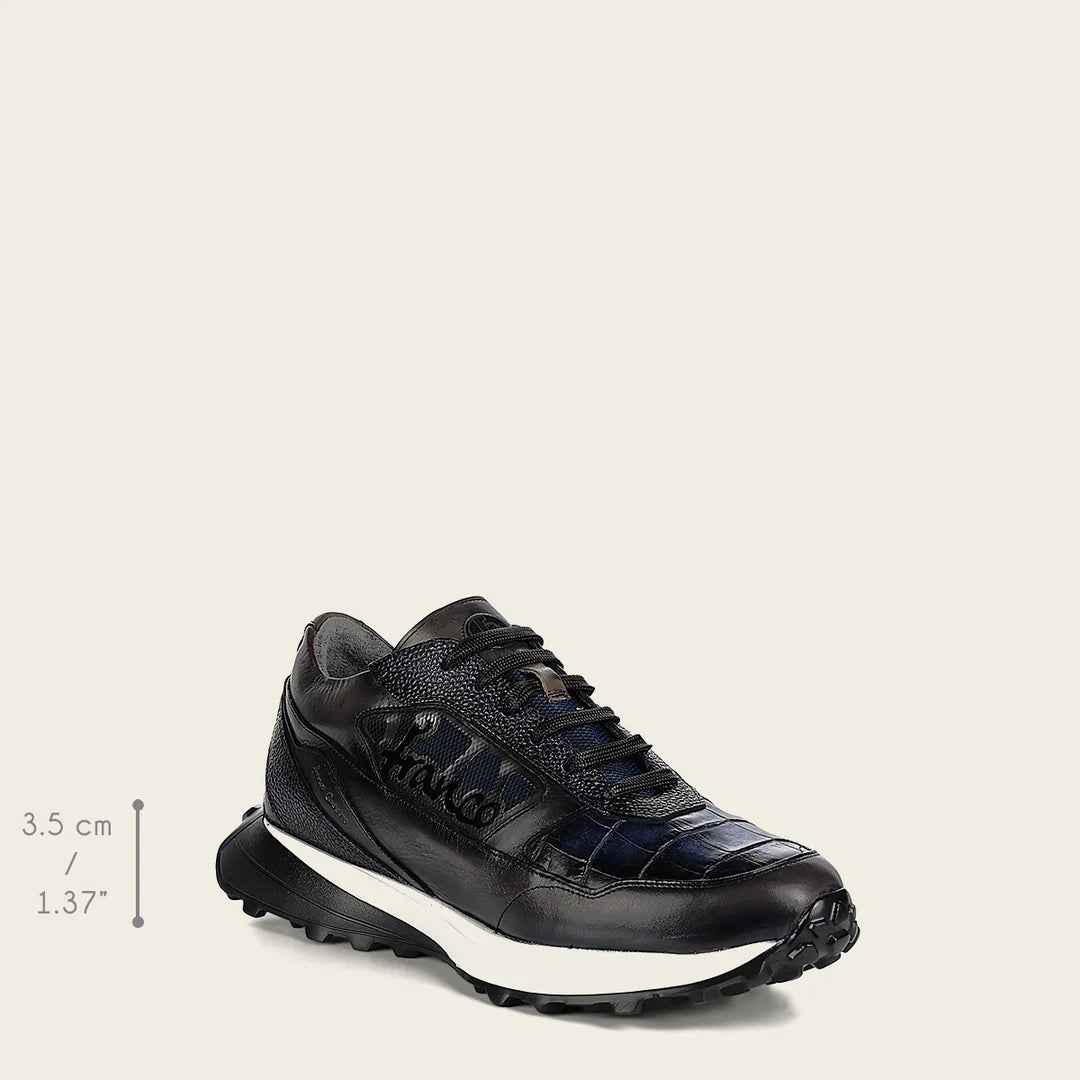 M45LPTS - Franco Cuadra Blue Casual Fashion Alligator Leather