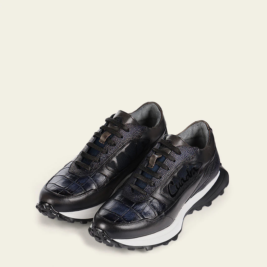M45LPTS - Franco Cuadra Blue Casual Fashion Alligator Leather