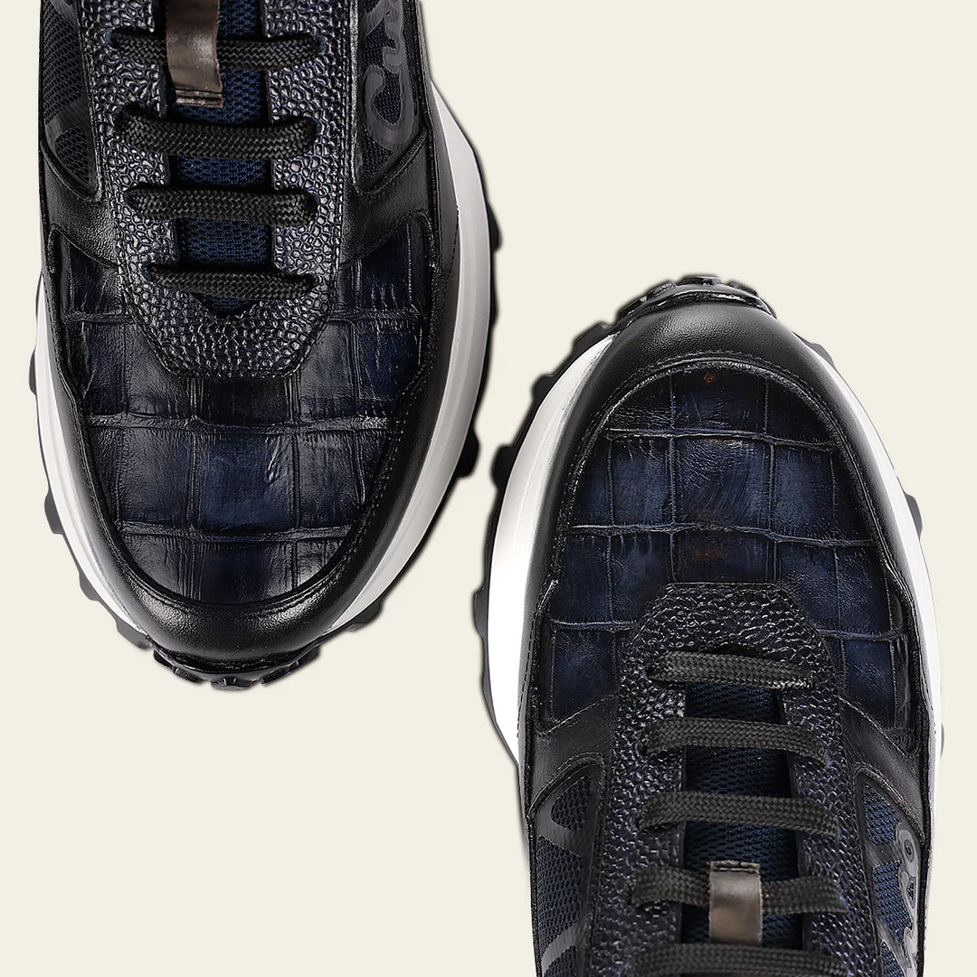 M45LPTS - Franco Cuadra Blue Casual Fashion Alligator Leather