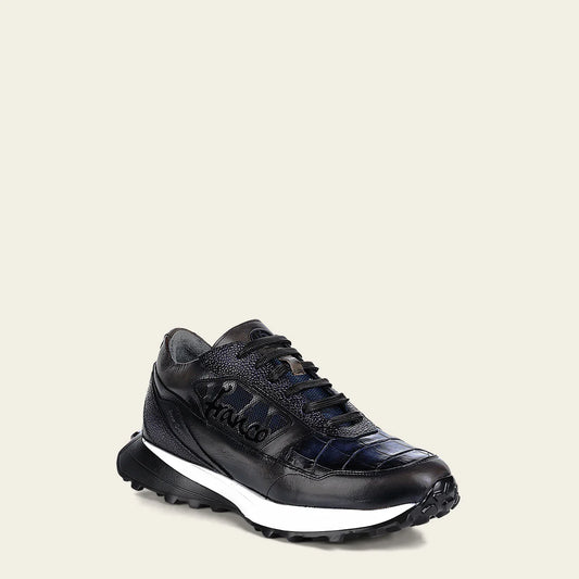 M45LPTS - Franco Cuadra Blue Casual Fashion Alligator Leather