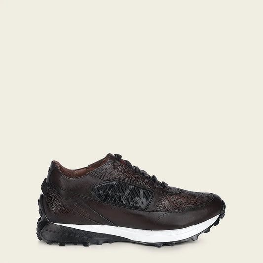 M45PBTS - Cuadra chocolate python skin sneakers for men