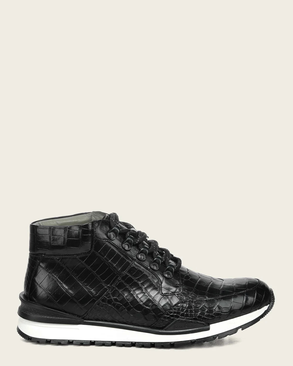 N02LPLP - Cuadra Black Genuine Alligator Leather Sneaker Boots for Men