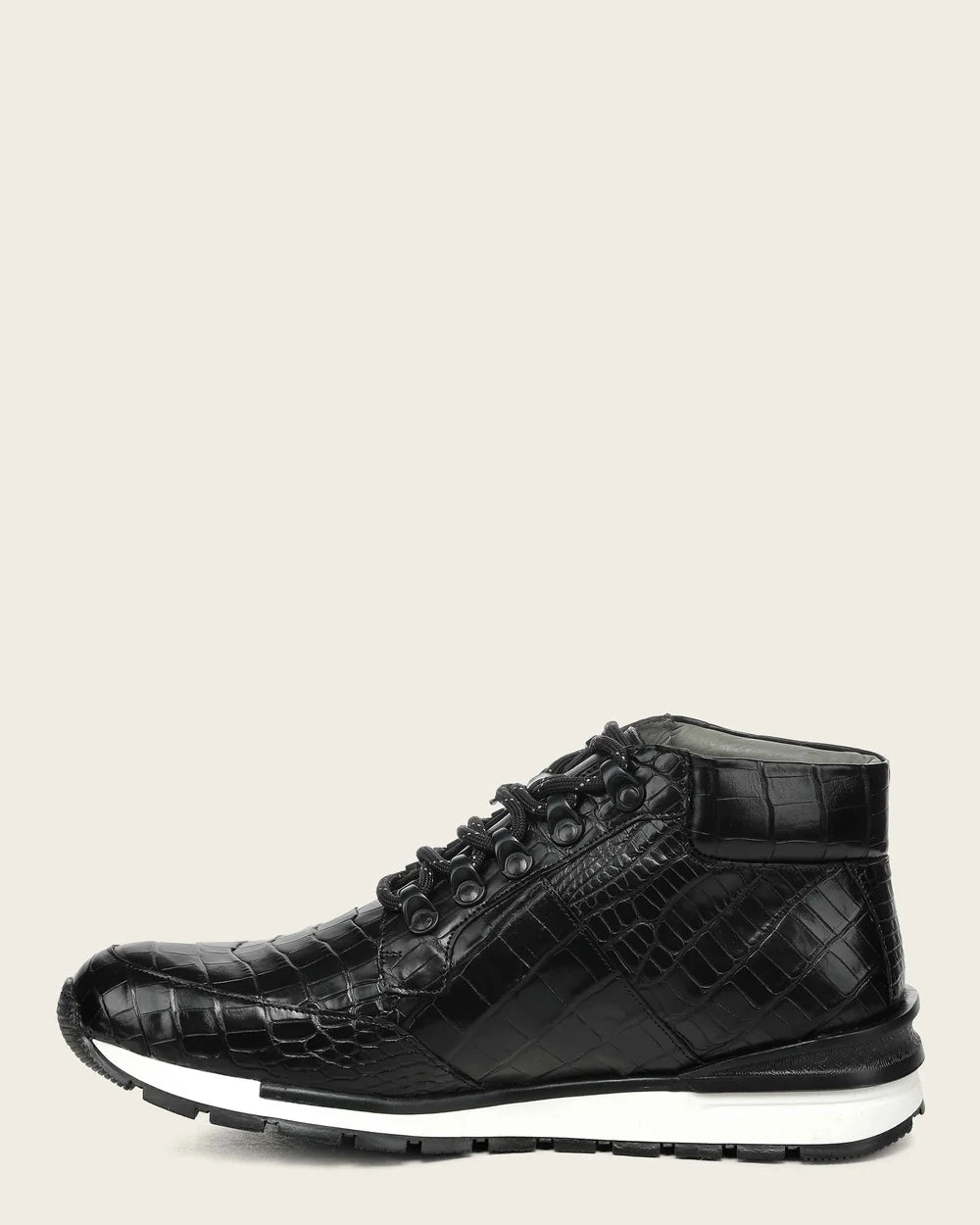 N02LPLP - Cuadra Black Genuine Alligator Leather Sneaker Boots for Men