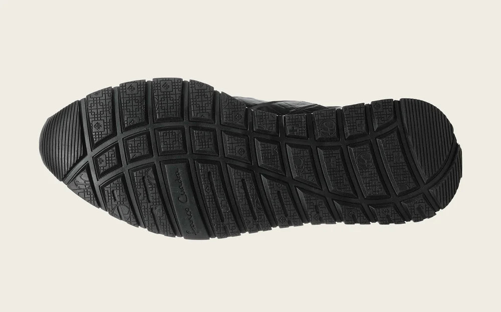 N02LPLP - Cuadra Black Genuine Alligator Leather Sneaker Boots for Men