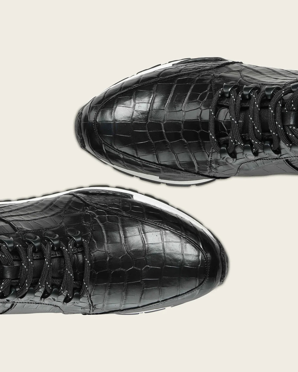N02LPLP - Cuadra Black Genuine Alligator Leather Sneaker Boots for Men