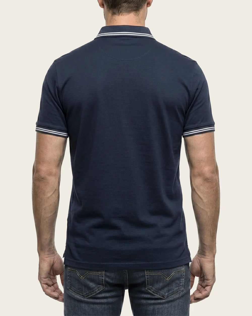 PL70134 - Cuadra navy cotton tee shirt for men