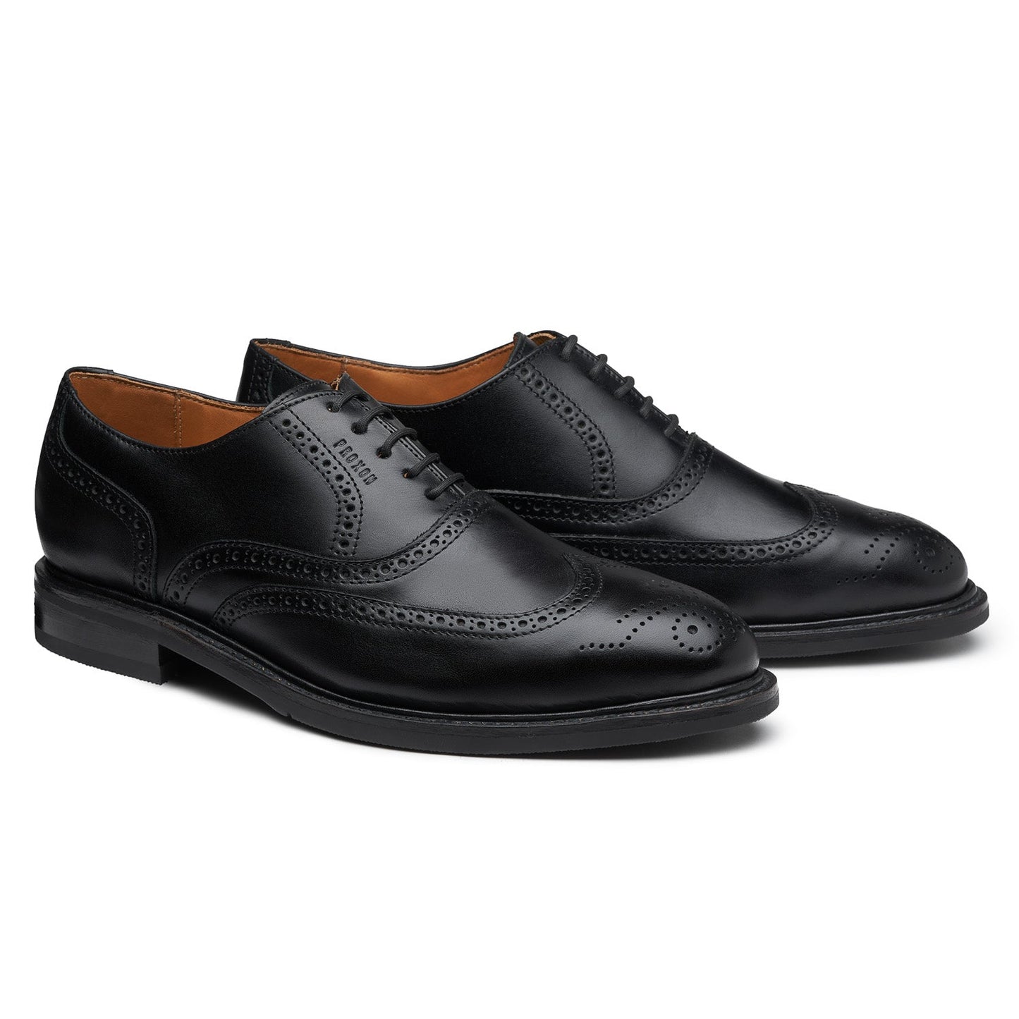 Proxon - Black Leather Steel Toe Safety Oxford Dress Shoes for Men (ASTM certified)