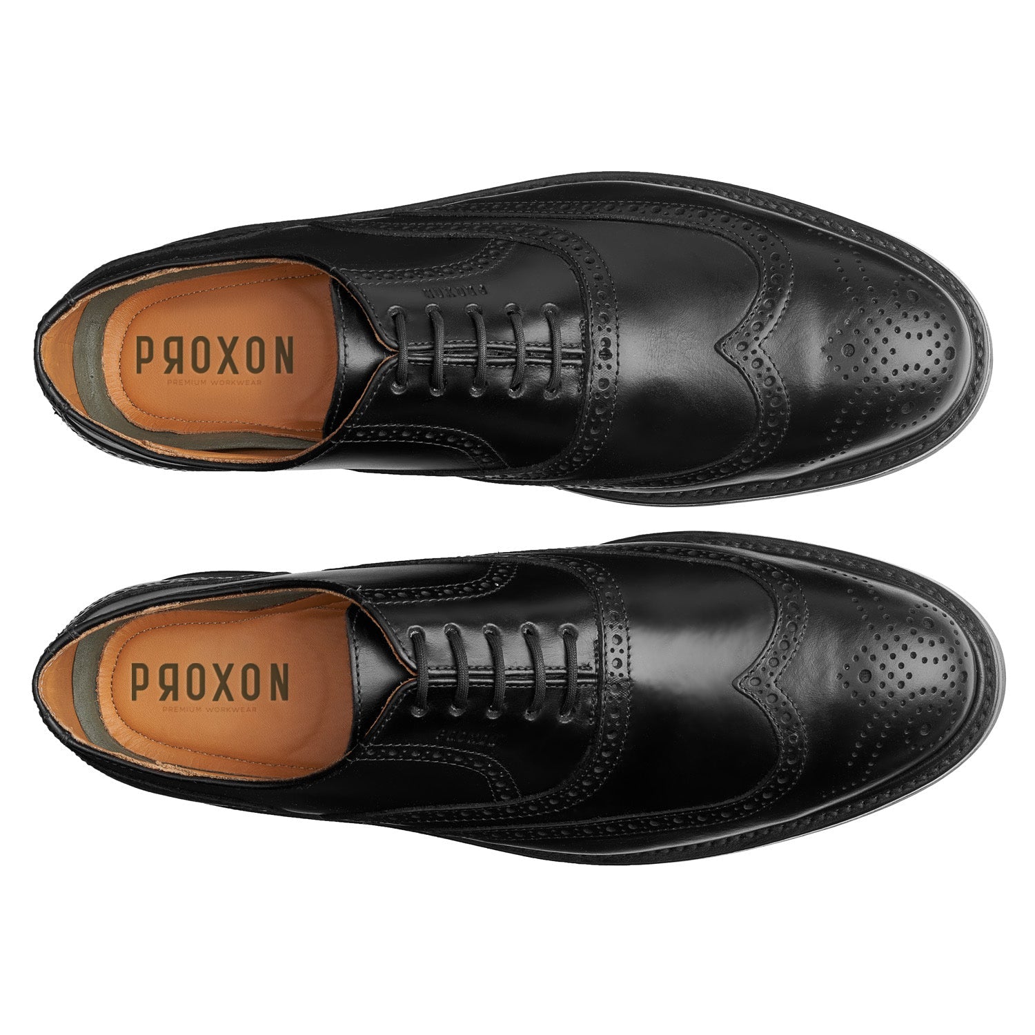 Proxon - Black Leather Steel Toe Safety Oxford Dress Shoes for Men (ASTM certified)