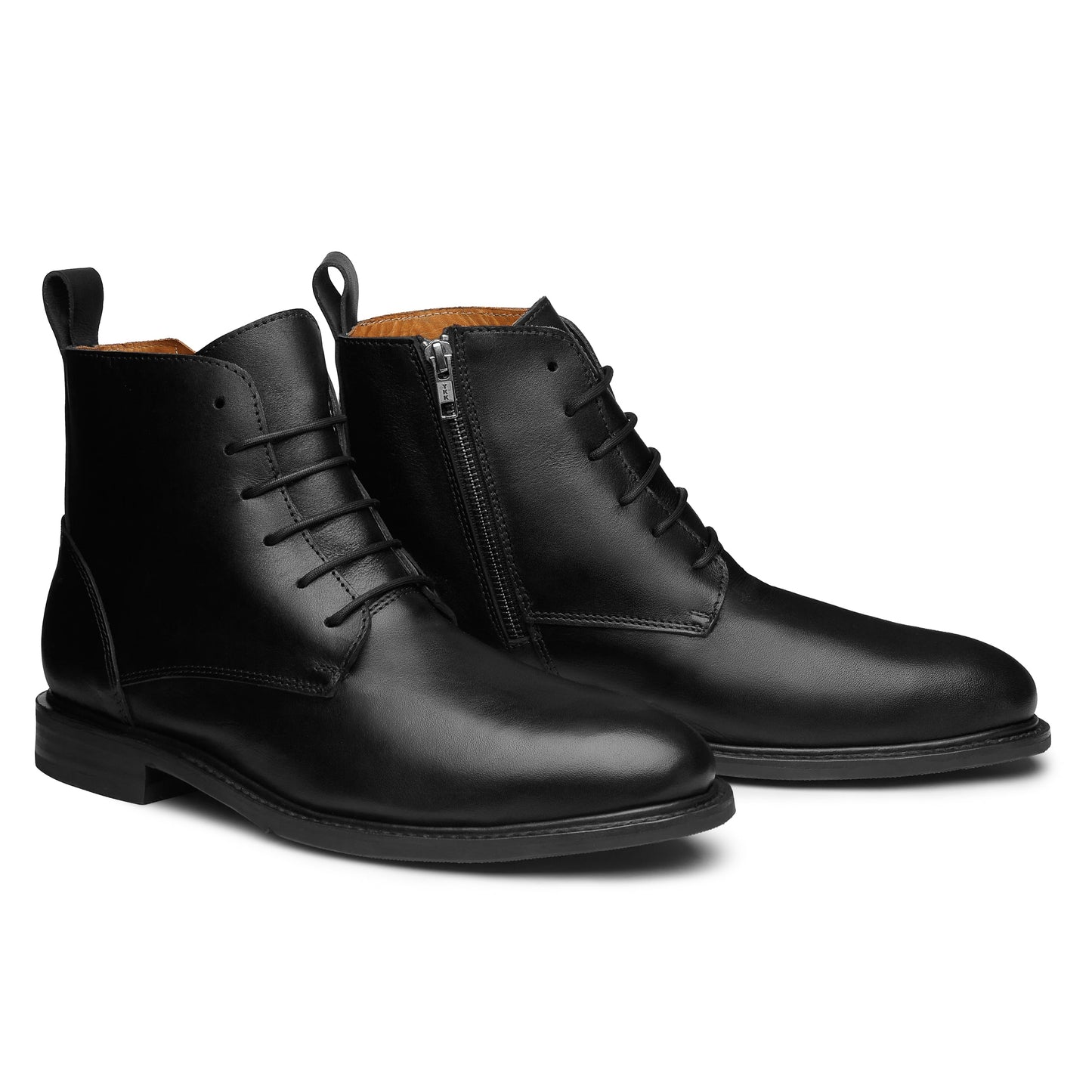 Proxon - Black Steel Toe Safety Lace-Up Dressy Boots for Men (ASTM-certified)