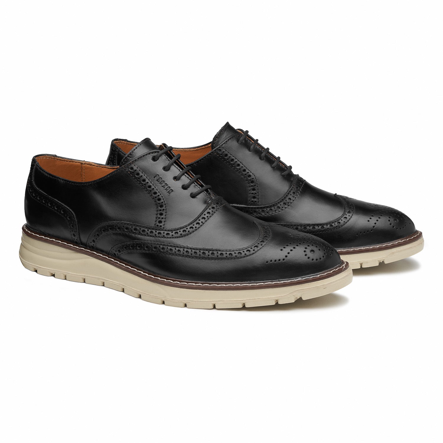 Proxon - Black Steel Toe Safety Sporty Wingtip Oxford Shoes Shoes for Men