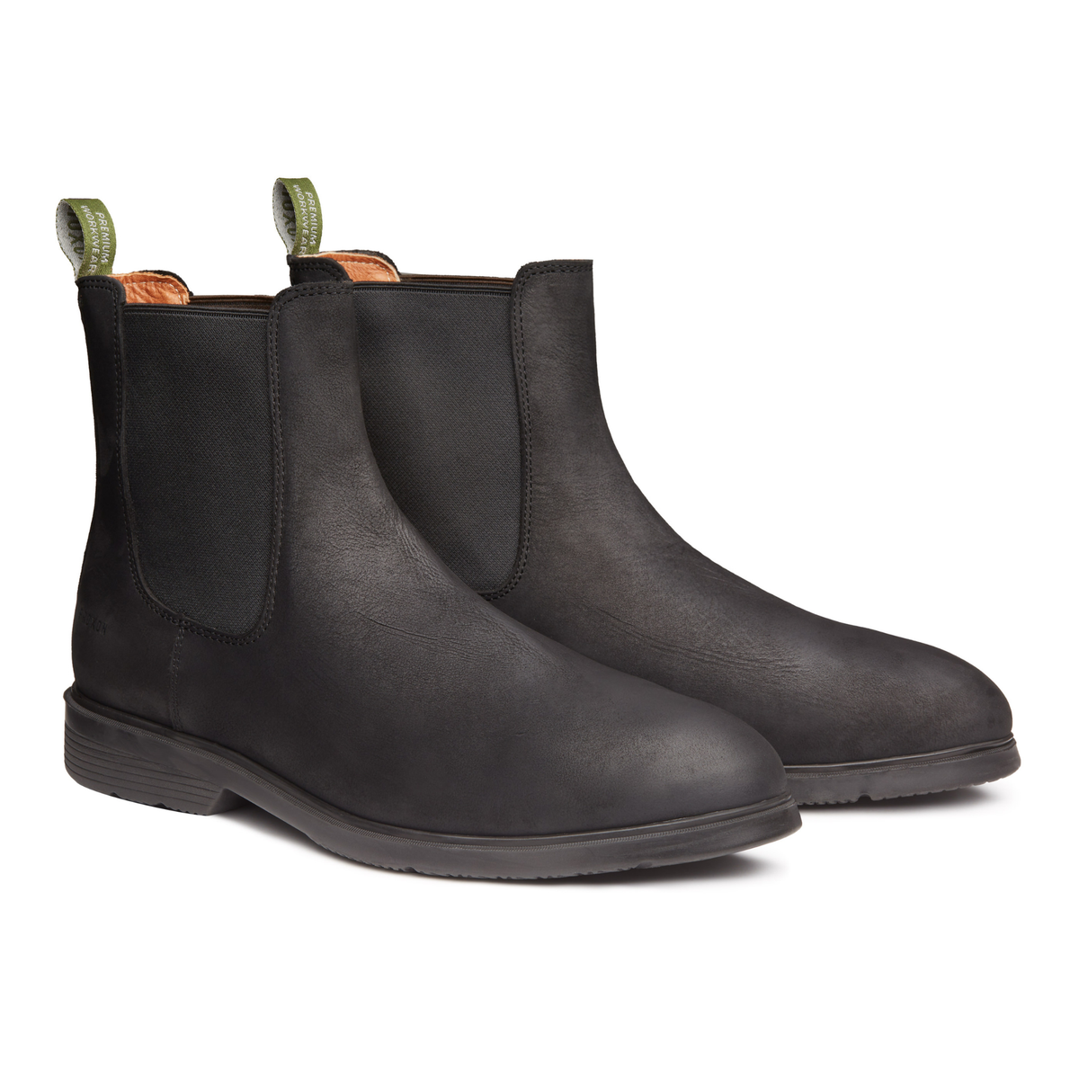 Proxon - Black Suede Slim Steel Toe Safety Chelsea Boots for Men (Certified)