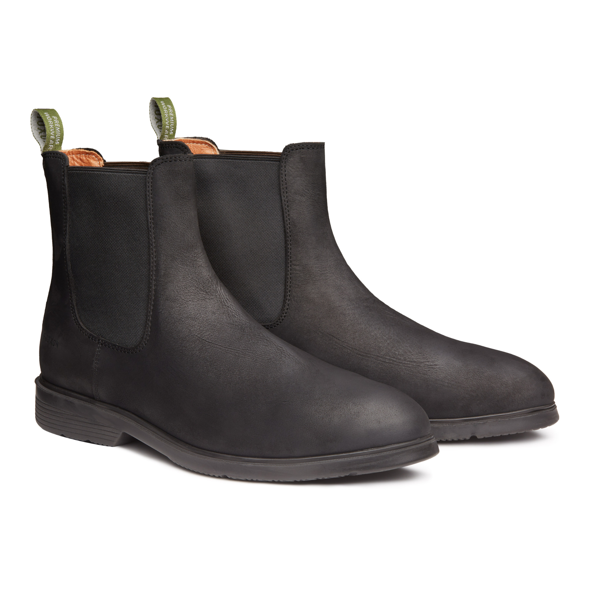 Proxon - Black Suede Slim Steel Toe Safety Chelsea Boots for Men (Certified)