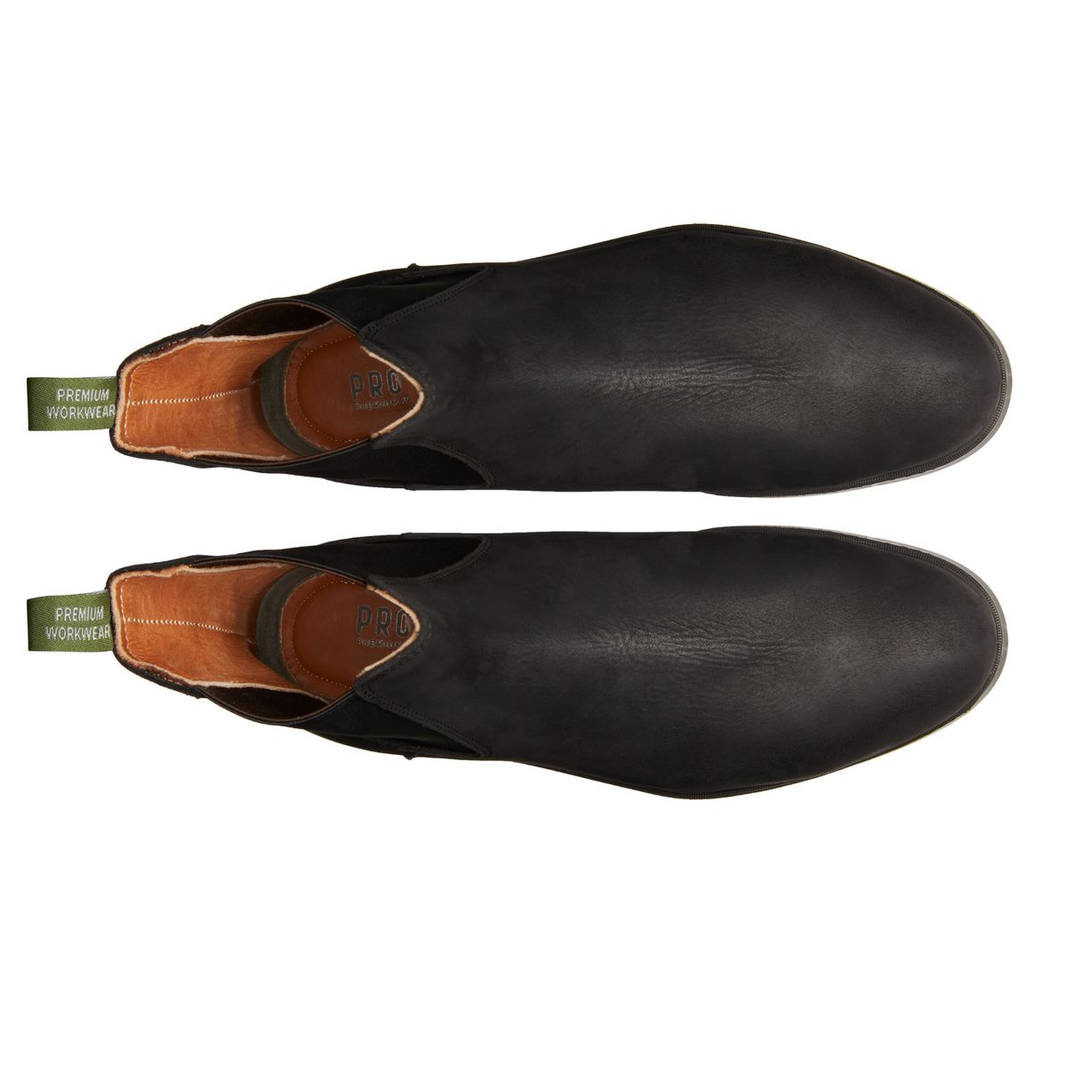 Proxon - Black Suede Slim Steel Toe Safety Chelsea Boots for Men (Certified)
