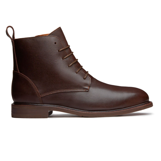 Proxon - Brown Calfskin Steel Toe Dress Lace-Up Boots for Men