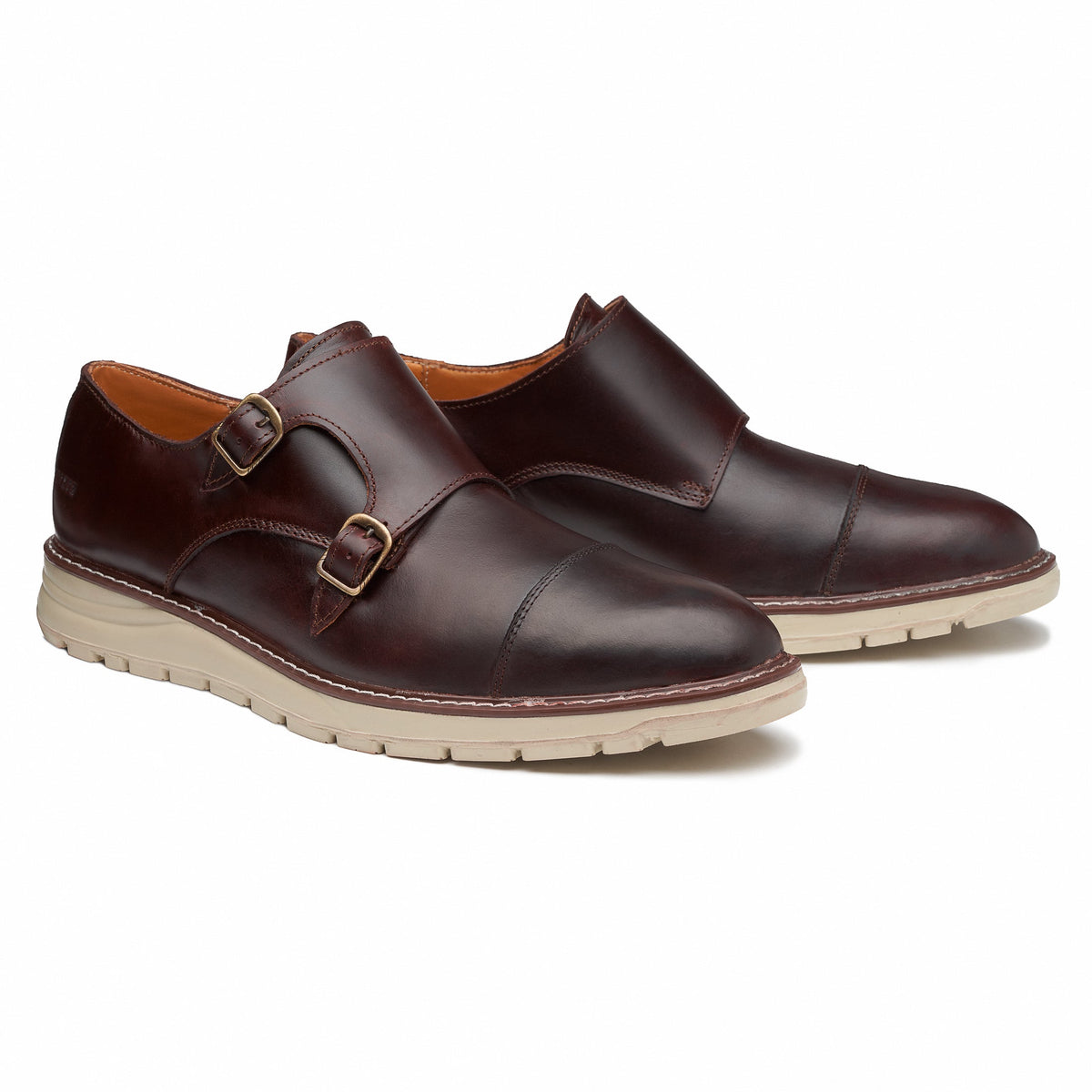 Proxon - Brown Steel Toe Monk Strap Dress Shoes Shoes for Men (ASTM F2413)