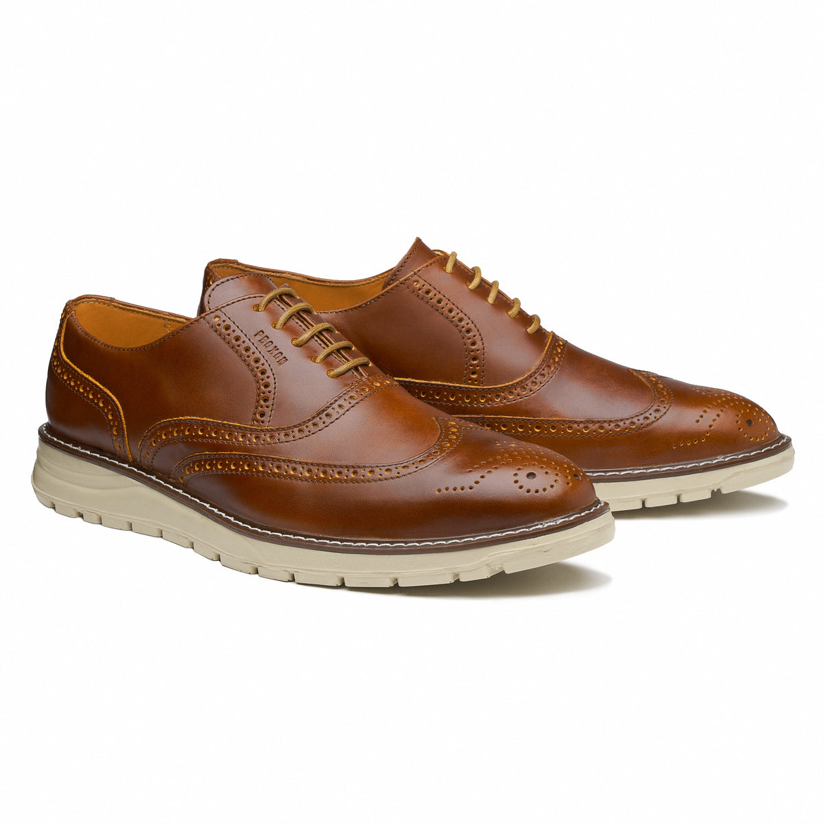 Proxon -Brown Steel Toe Safety Sporty Wingtip Oxford Shoes for Men
