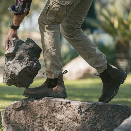 Proxon - Brown Suede Composite Toe Chelsea Boots for Men (ASTM F2413)