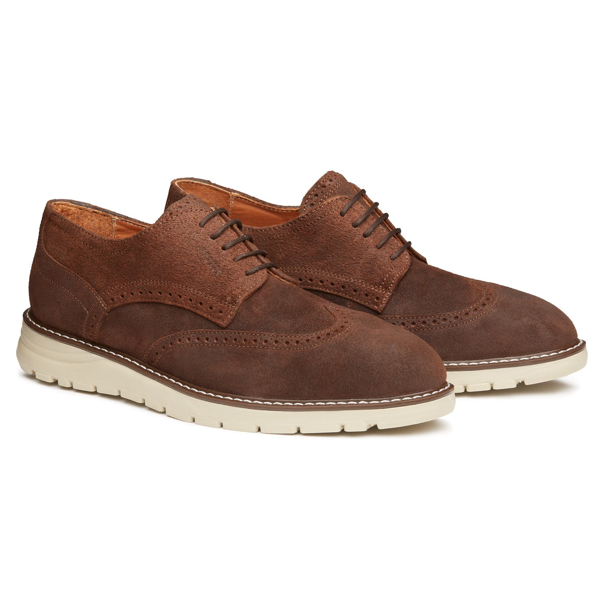 Proxon - Brown Suede Lightweight Steel Toe Derby Shoes for Men (ASTM F2413)
