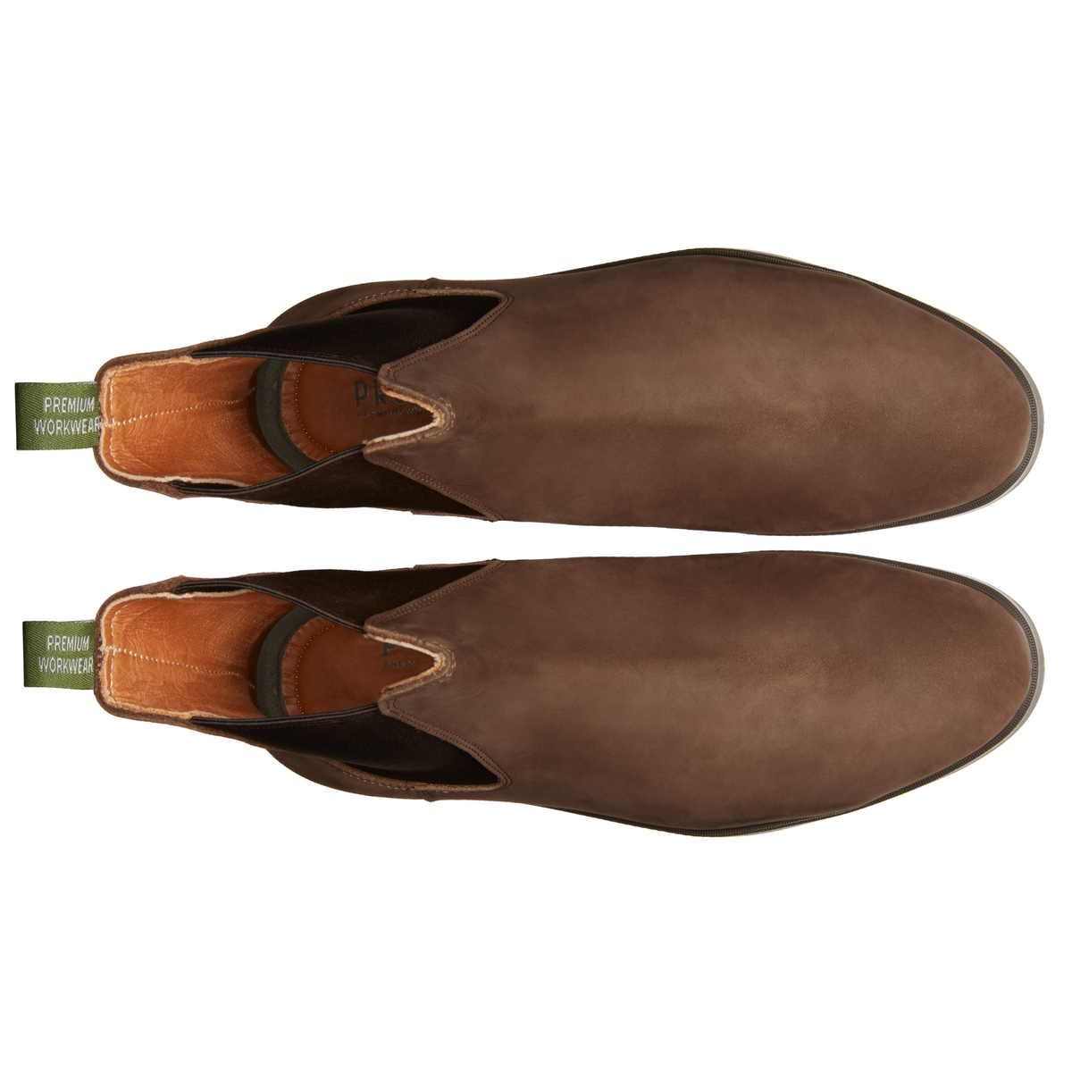 Proxon- Brown Suede Slim Chelsea Steel Toe Safety Boots for Men (Certified)