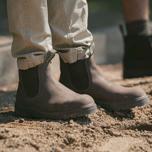 Proxon - Brown Suede Soft Toe Working Chelsea Boots for Men