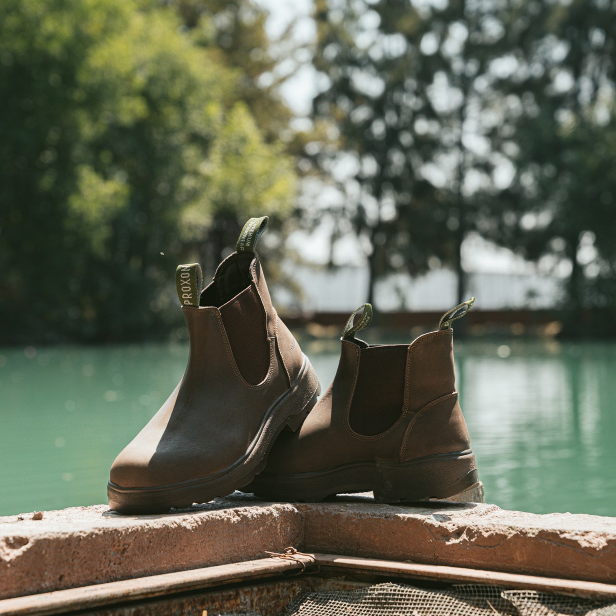 Proxon - Brown Suede Soft Toe Working Chelsea Boots for Men