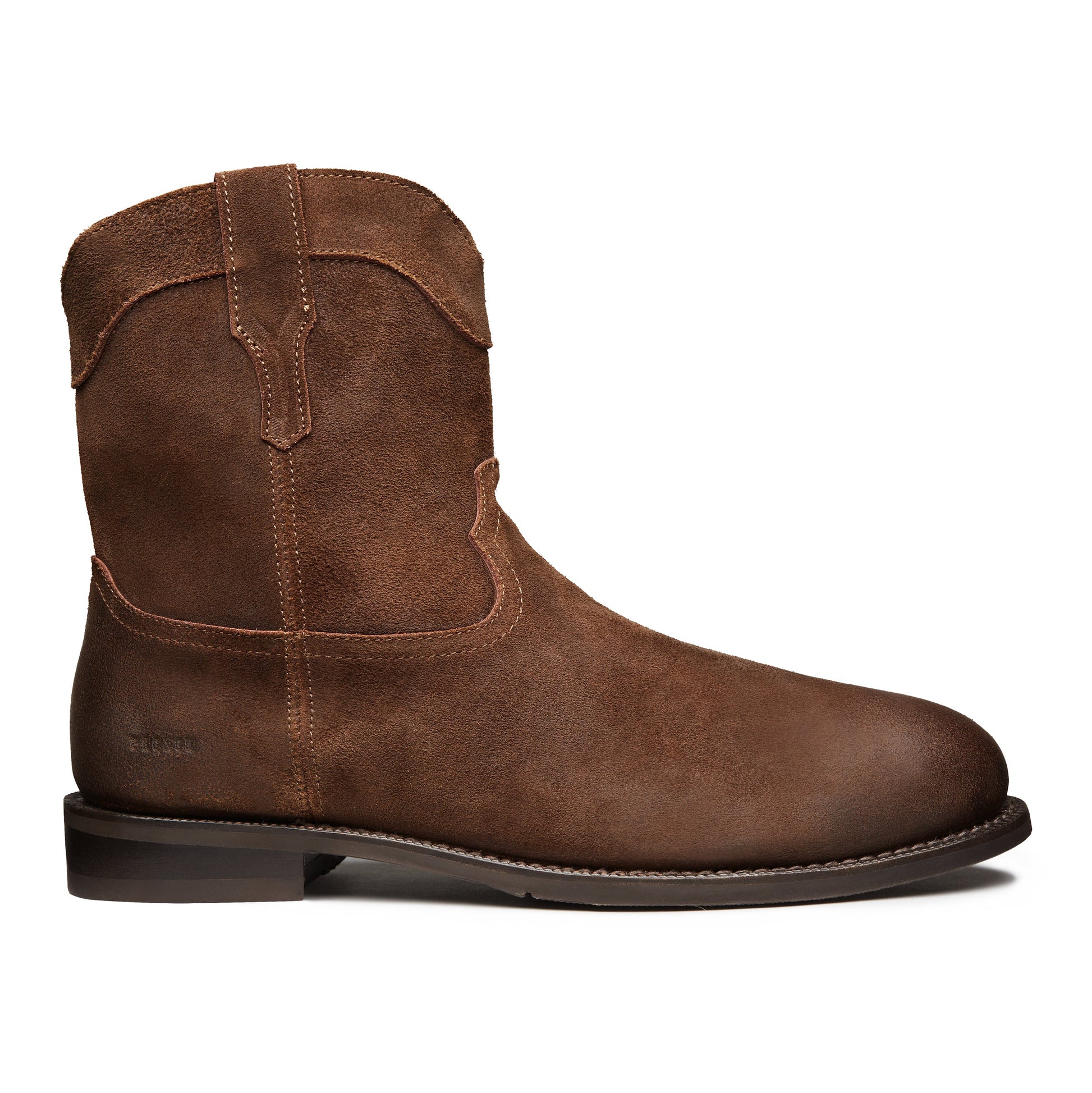 Proxon - Brown Suede Western Roper Steel Toe Work Boots for Men