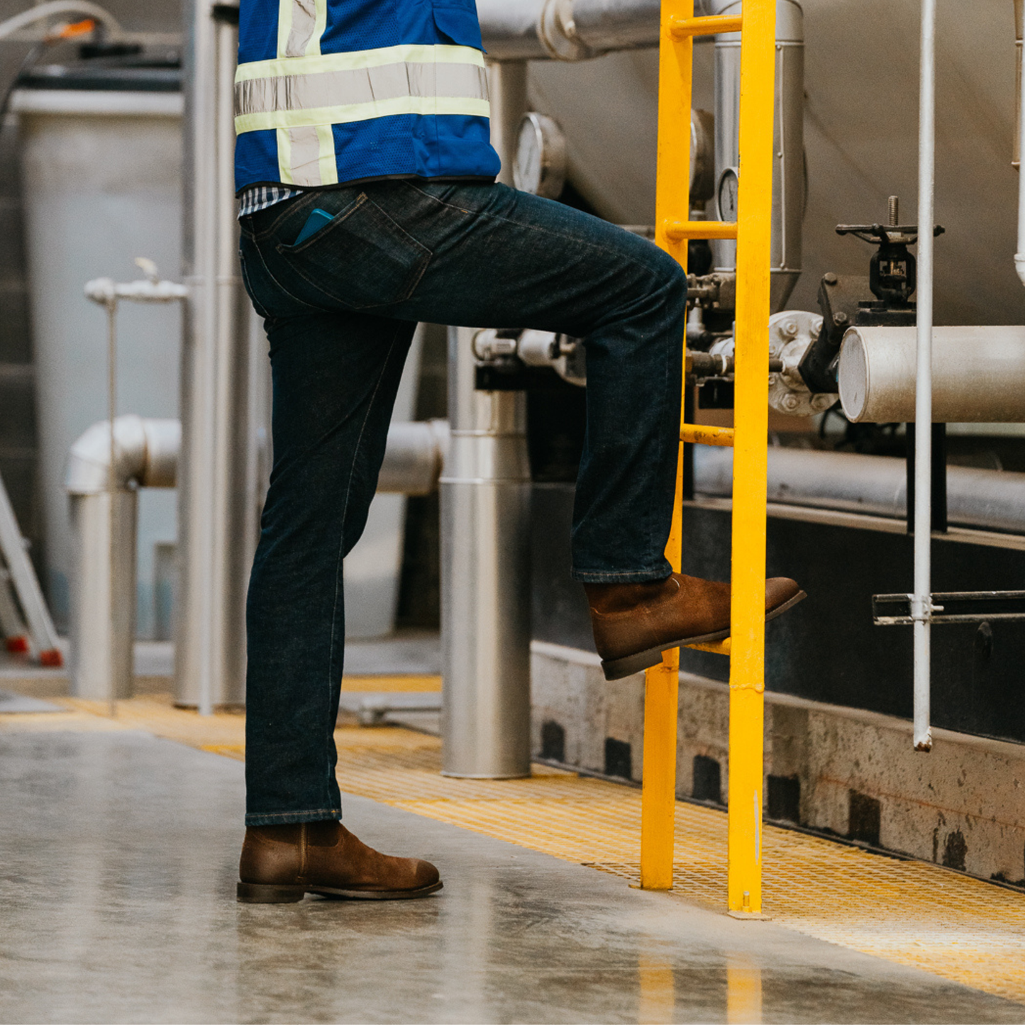 Proxon - Brown Suede Western Roper Steel Toe Work Boots for Men