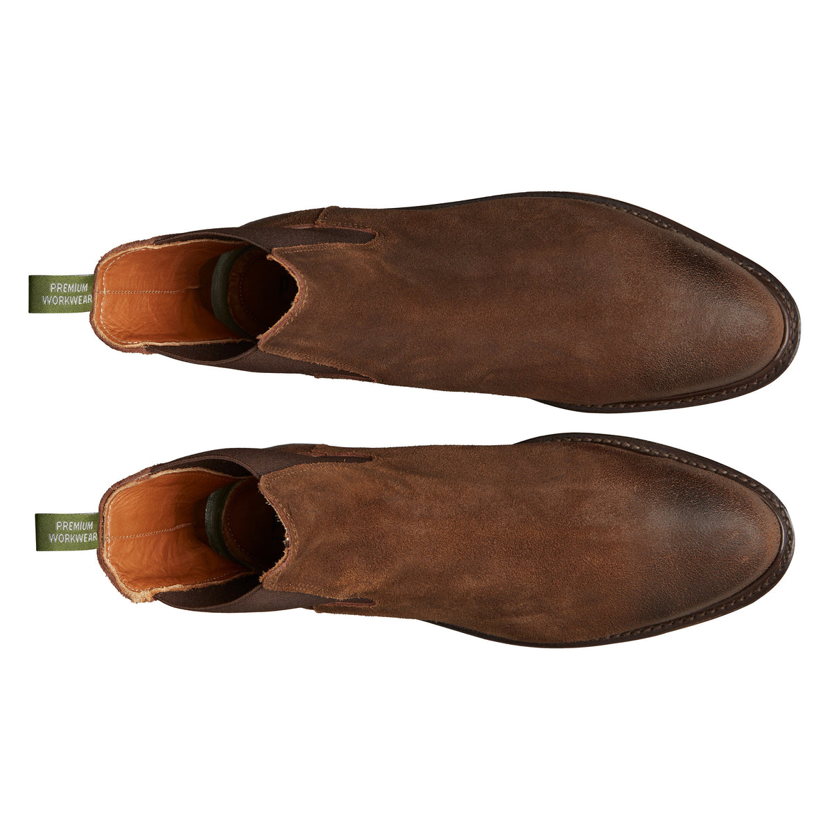 Proxon - Brown Western Chelsea Steel Toe Work Suede Boots for Men