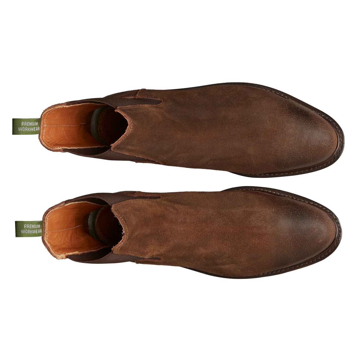 Proxon - Brown Western Chelsea Steel Toe Work Suede Boots for Men
