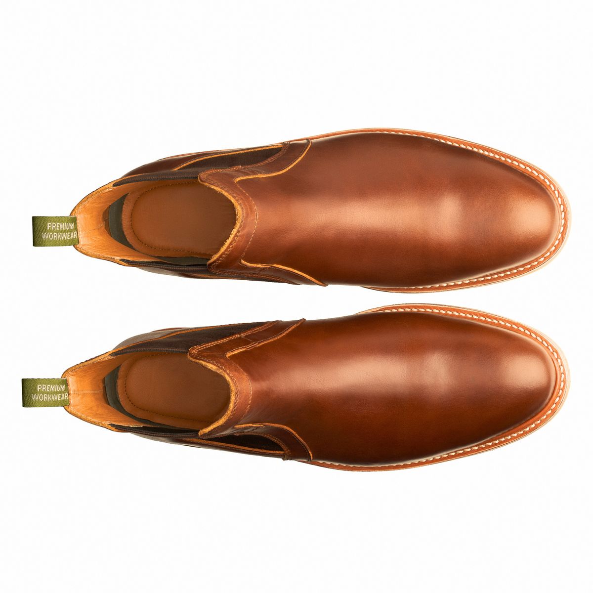 Proxon - Brown leather Steel Toe Safety Chelsea Boots for Men (ASTM certified)