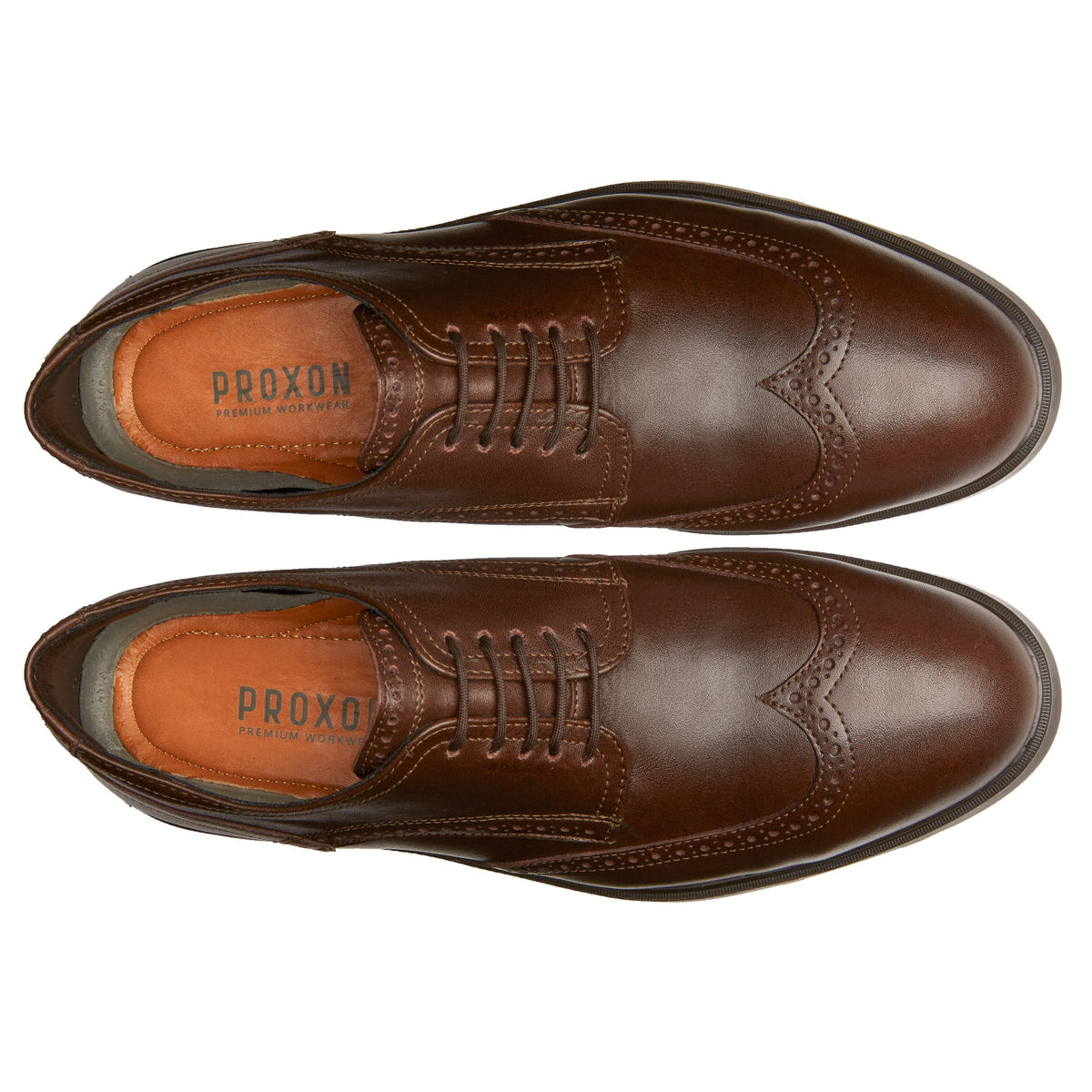 Proxon - Chocolate Comfortable Steel Toe Dress Derby Shoes for Men