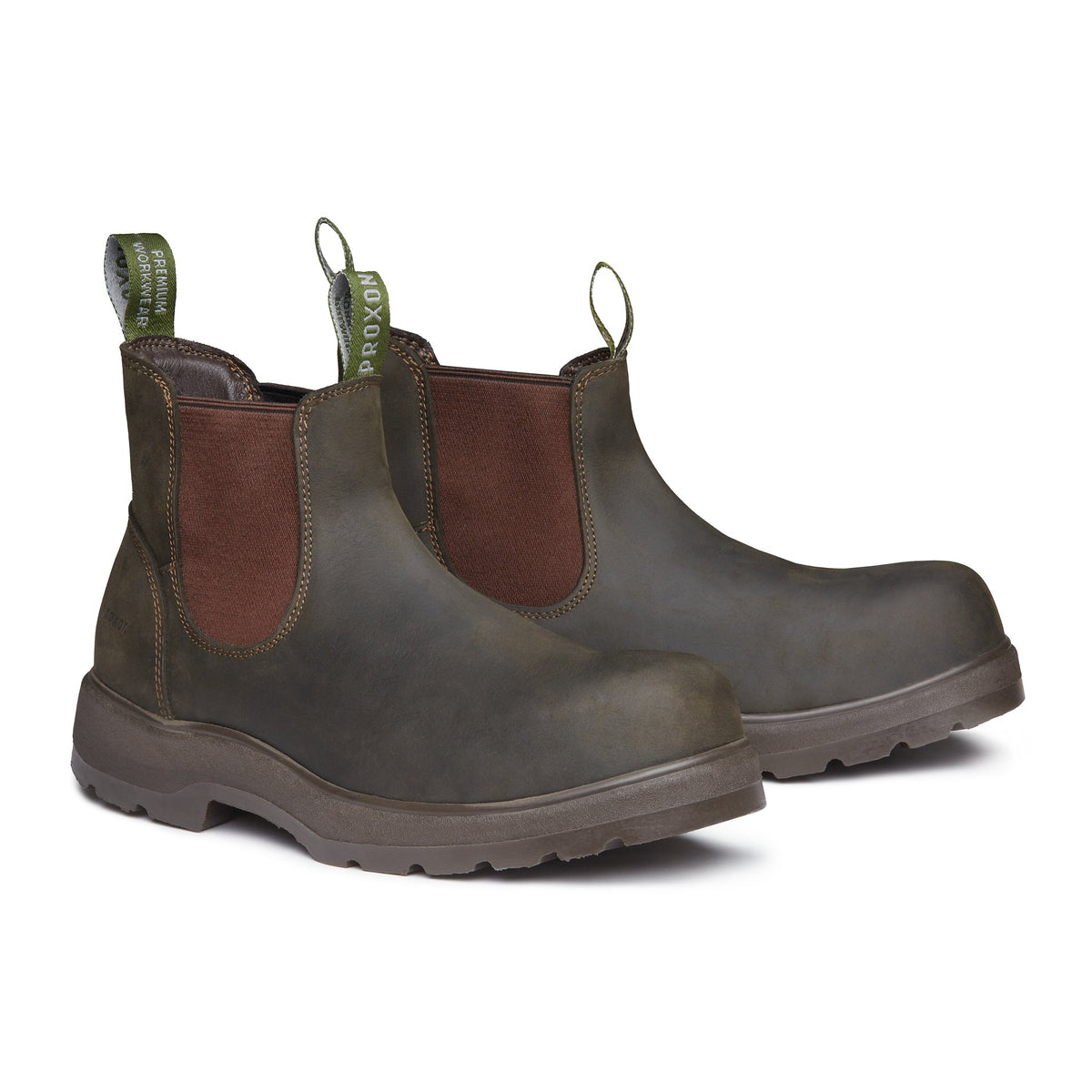Proxon - Dark Olive Work Composite Toe Chelsea Boots for Men