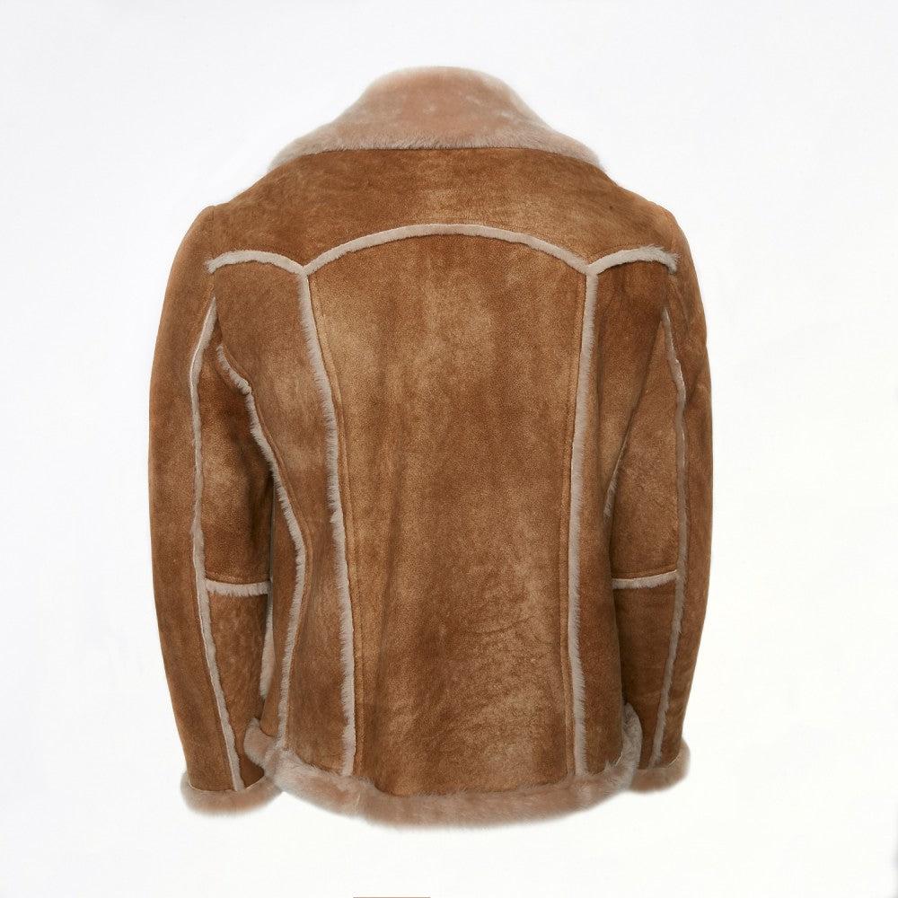 RC1 - Cuadra abstract western cowboy shearling sheepskin jacket for men-Kuet.us